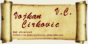 Vojkan Ćirković vizit kartica